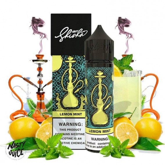 Nasty Juice "Shisha Series" - Lemon Mint Premium Likit (60ML)