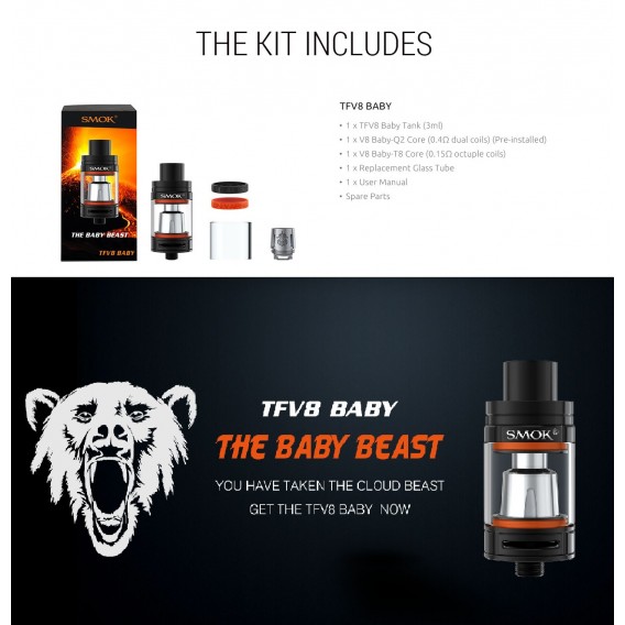 Smok TFV8 22mm Baby Beast  Atomizer